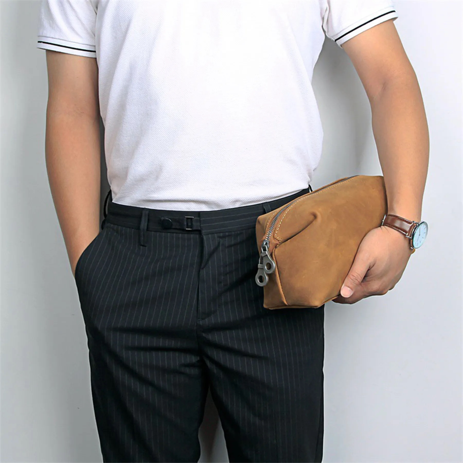Leather Wearable Cosmetic bag 2