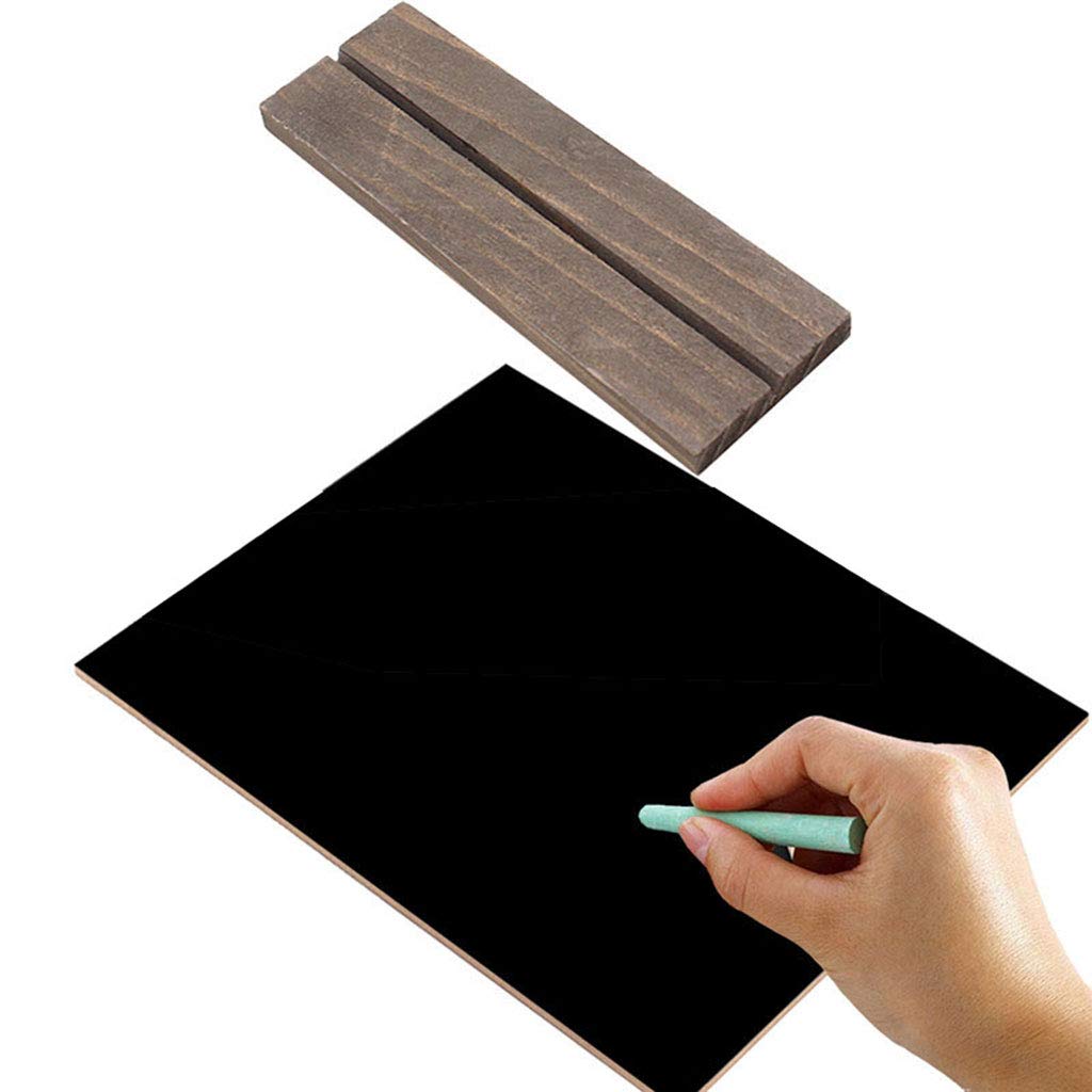 Wood Tabletop Double Sided Blackboard Message Board Kids Toy 4