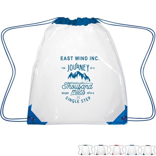 Clear Drawstring Backpack 12'' x 12'' 7
