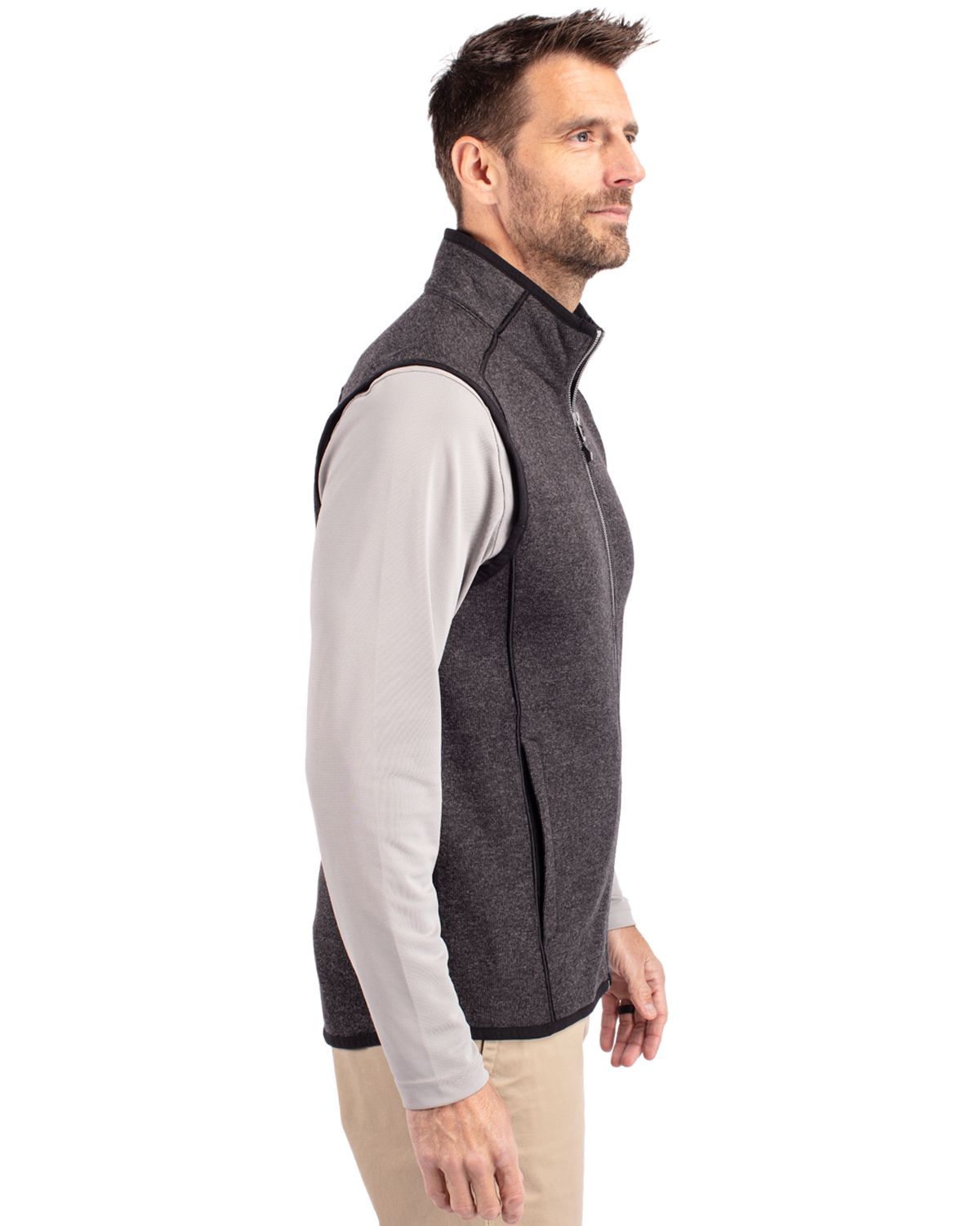 Mainsail Sweater-Knit Mens Big and Tall Full Zip Vest Big & Tall