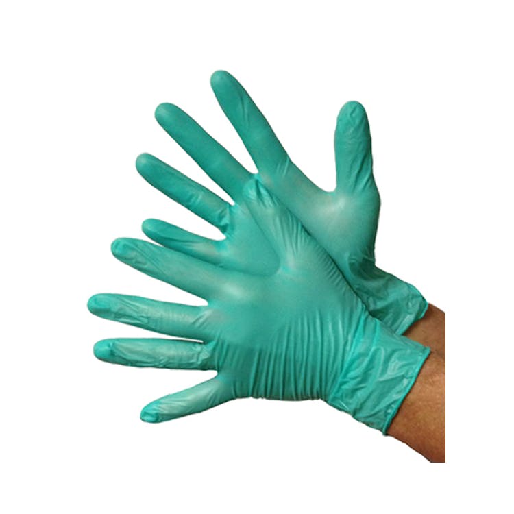 Vinyl Industrial Gloves - Green Large 2