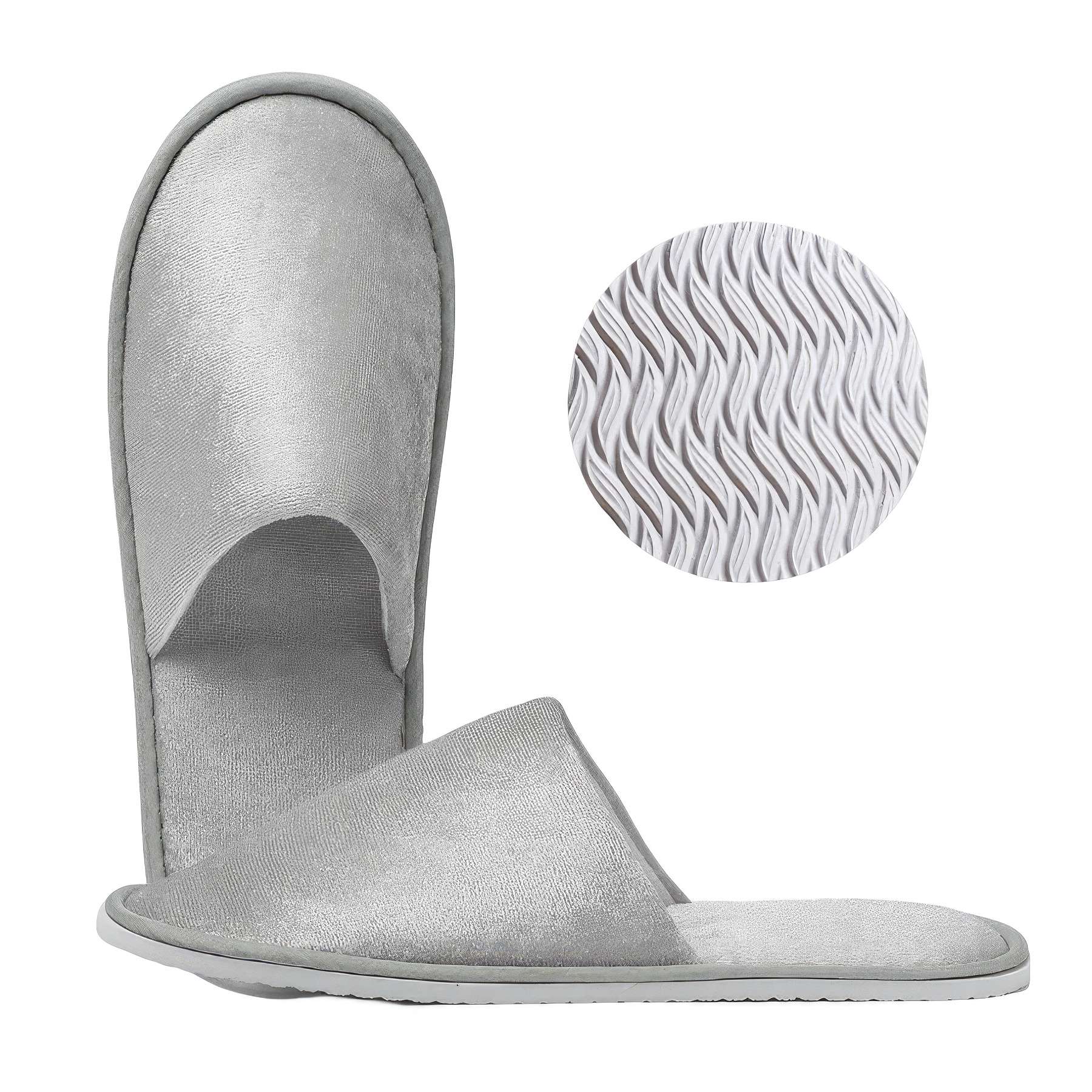 Custom Pleuche Non-slip Slippers For Hotel Guesthouse 3