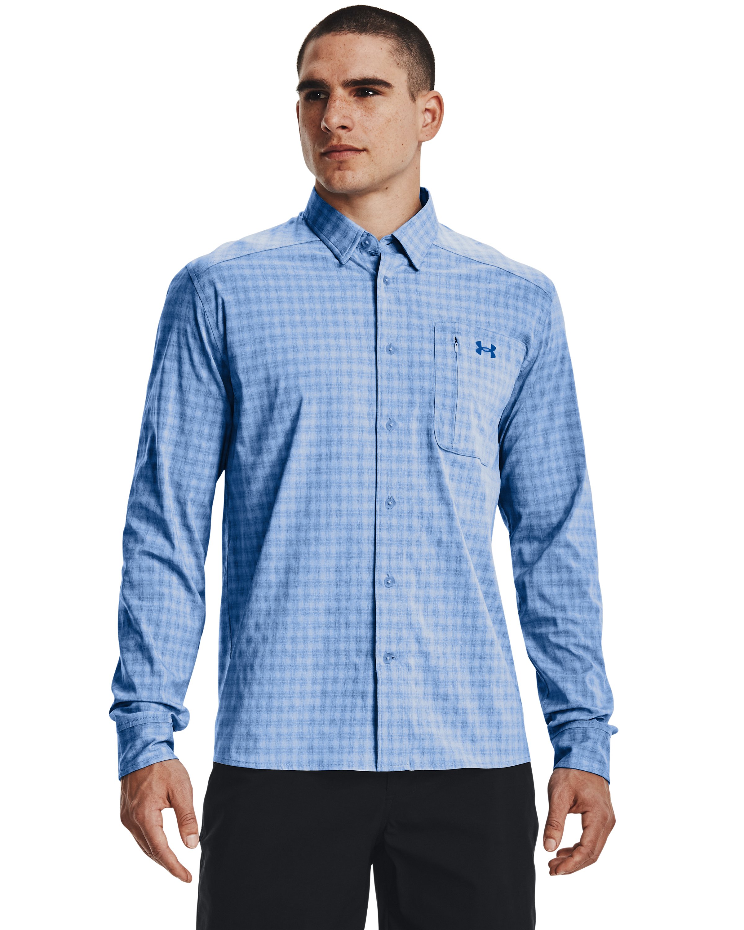Men's UA Drift Tide 2.0 Plaid Long Sleeve 3
