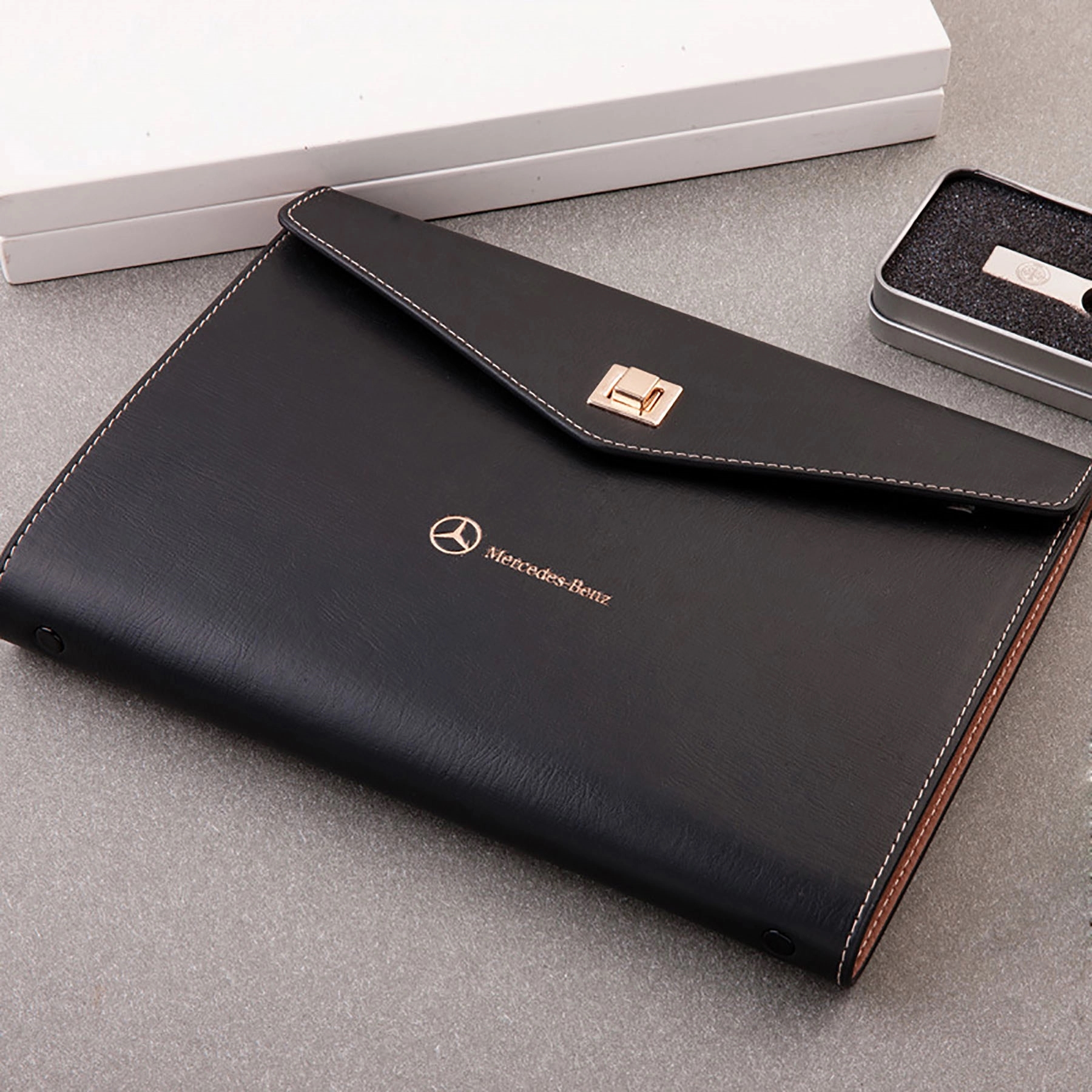 A5 Business PU Cover Cutom Logo Notebook 3