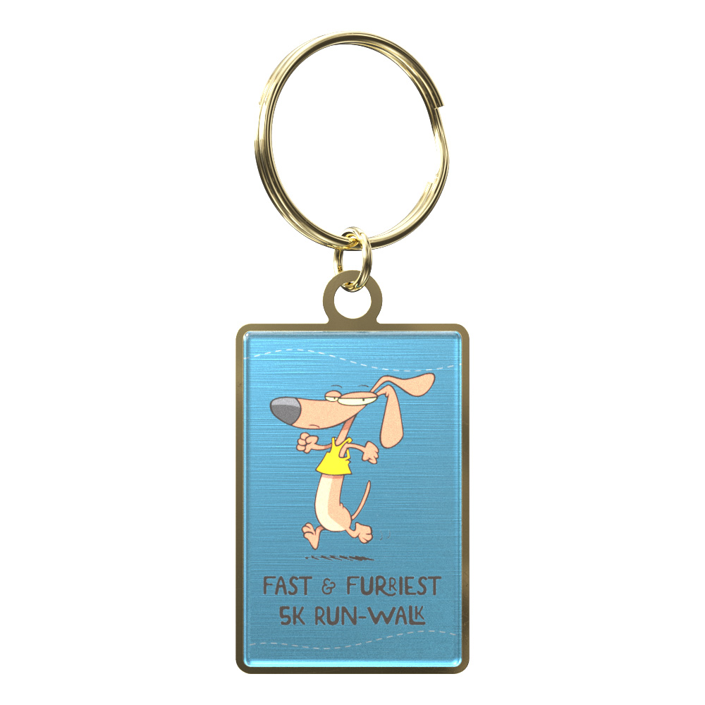 Vibraprint® Bright Gold Keytag (1-1/8" x 1-3/4") 2