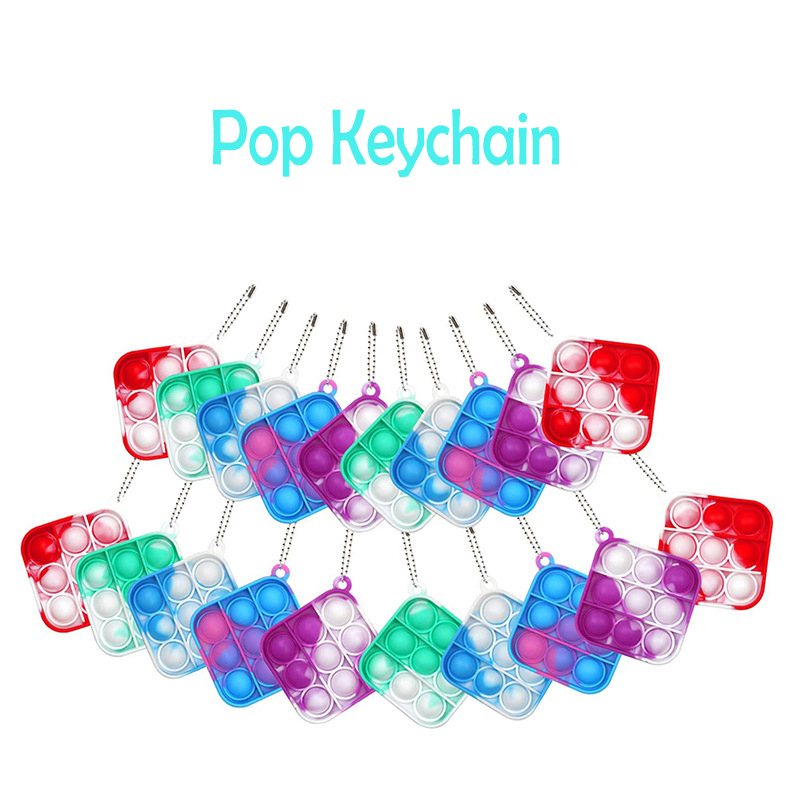Mini Push Bubble Fidget Sensory Toy Keychain 2