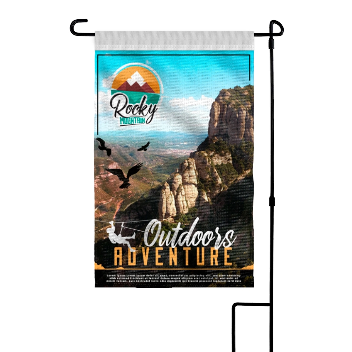 Custom Digital Print Garden Flag 12" x 18" Canvas Poly 2