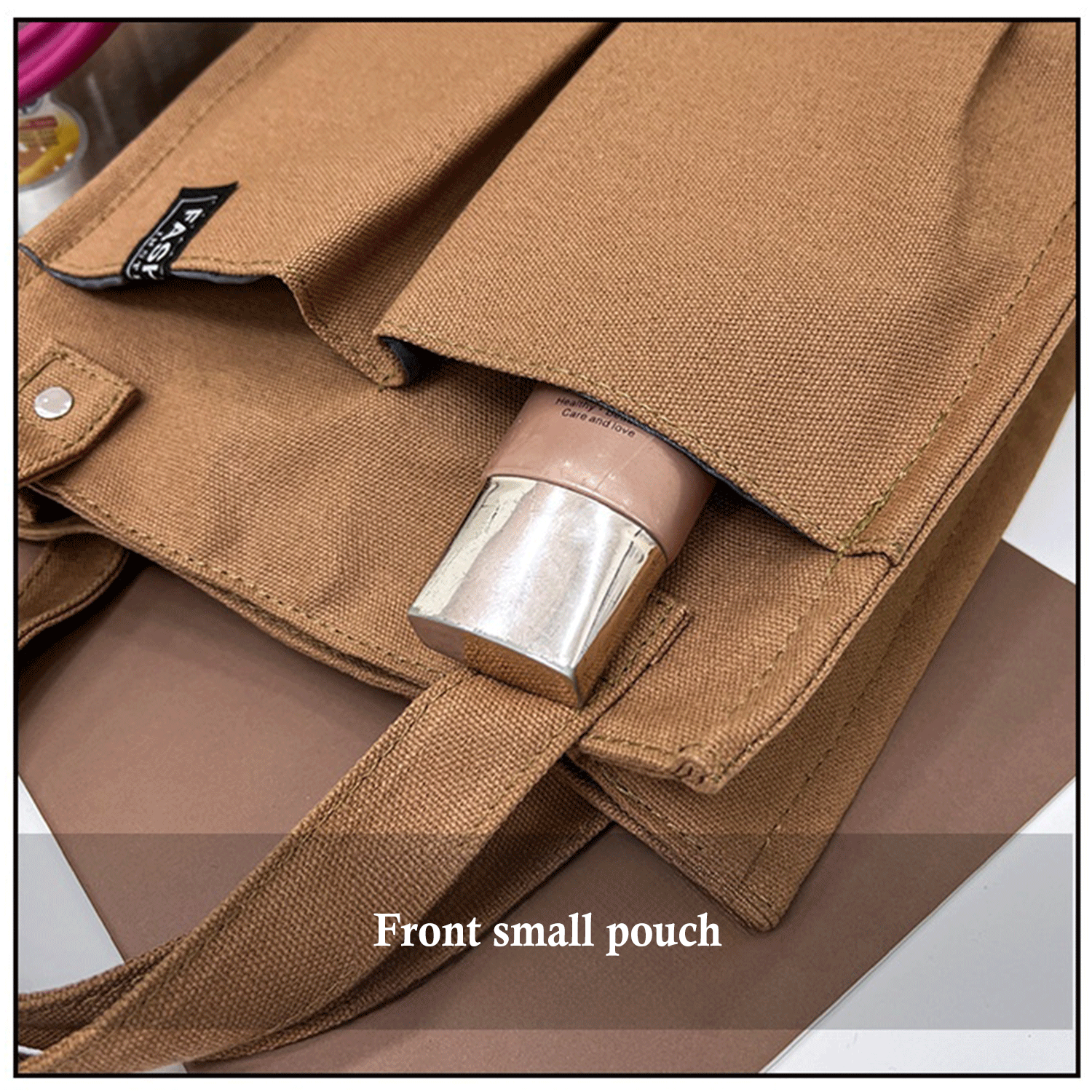 Multiple Pockets large shopping shoulder Canvas Tote Bag 14