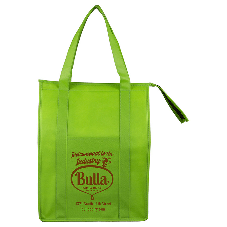 12"W x 16"H x 10"Gusset - "SUPER COOLER" Large Insulated Cooler Zipper Tote Bag 39