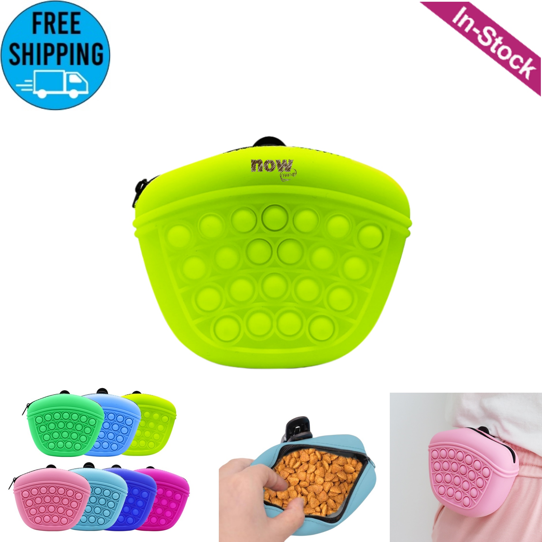Stress Relief Silicone Dog Treat Pouch 8