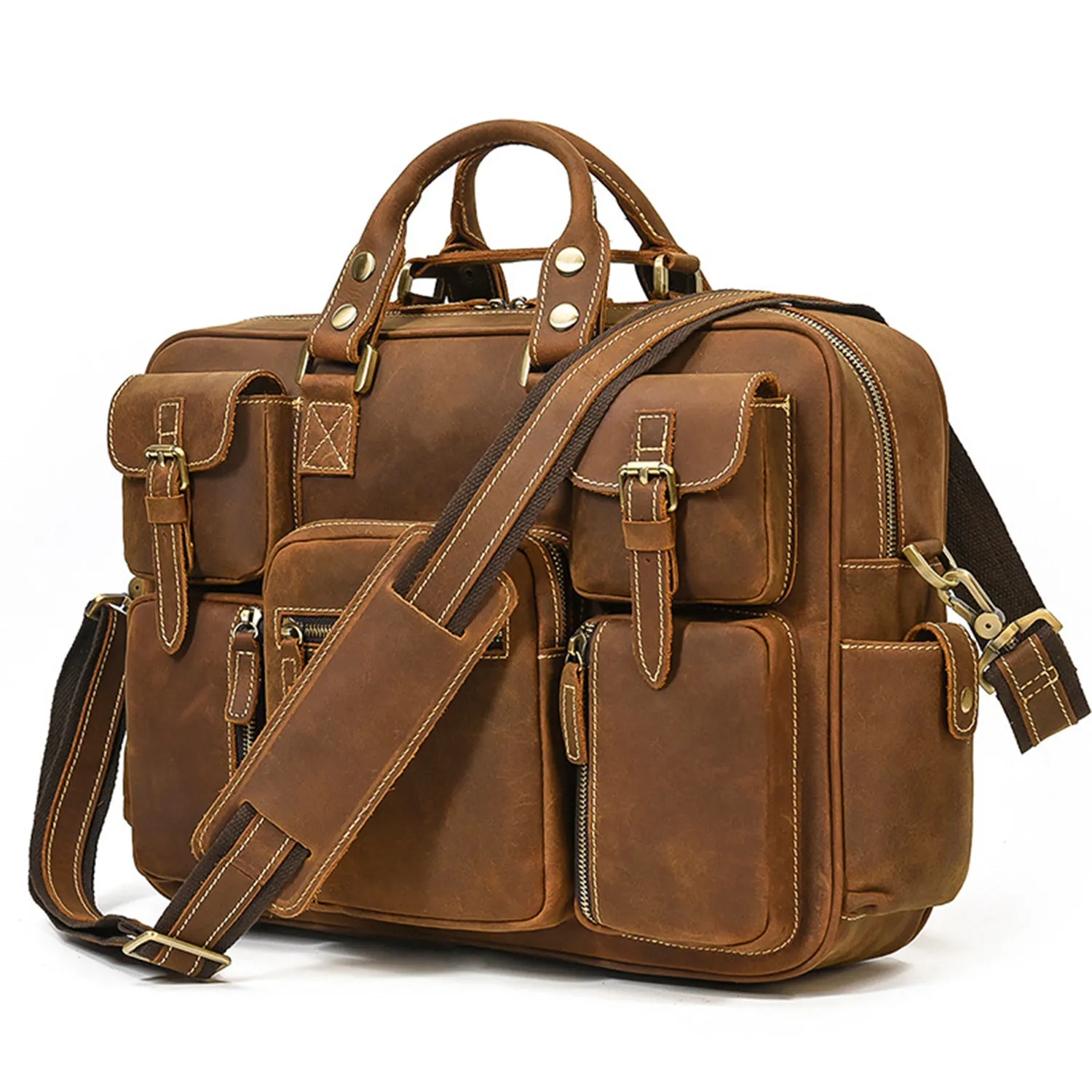Vintage Genuine Leather Crossbody Bag 5