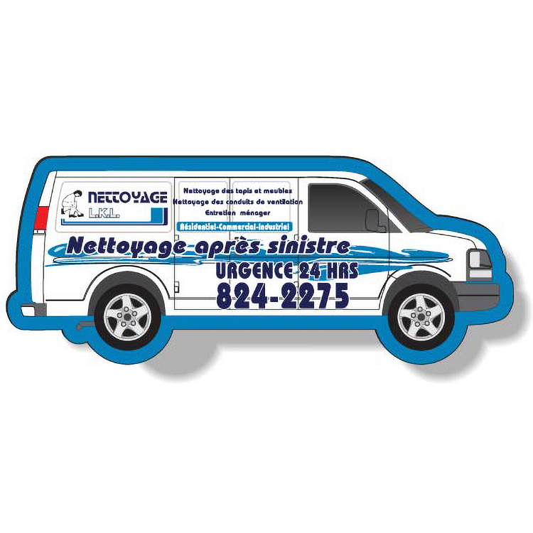 Custom .035 Magnet 9 to 10 sq/in Screen-printed, White Matte Vinyl Topcoat