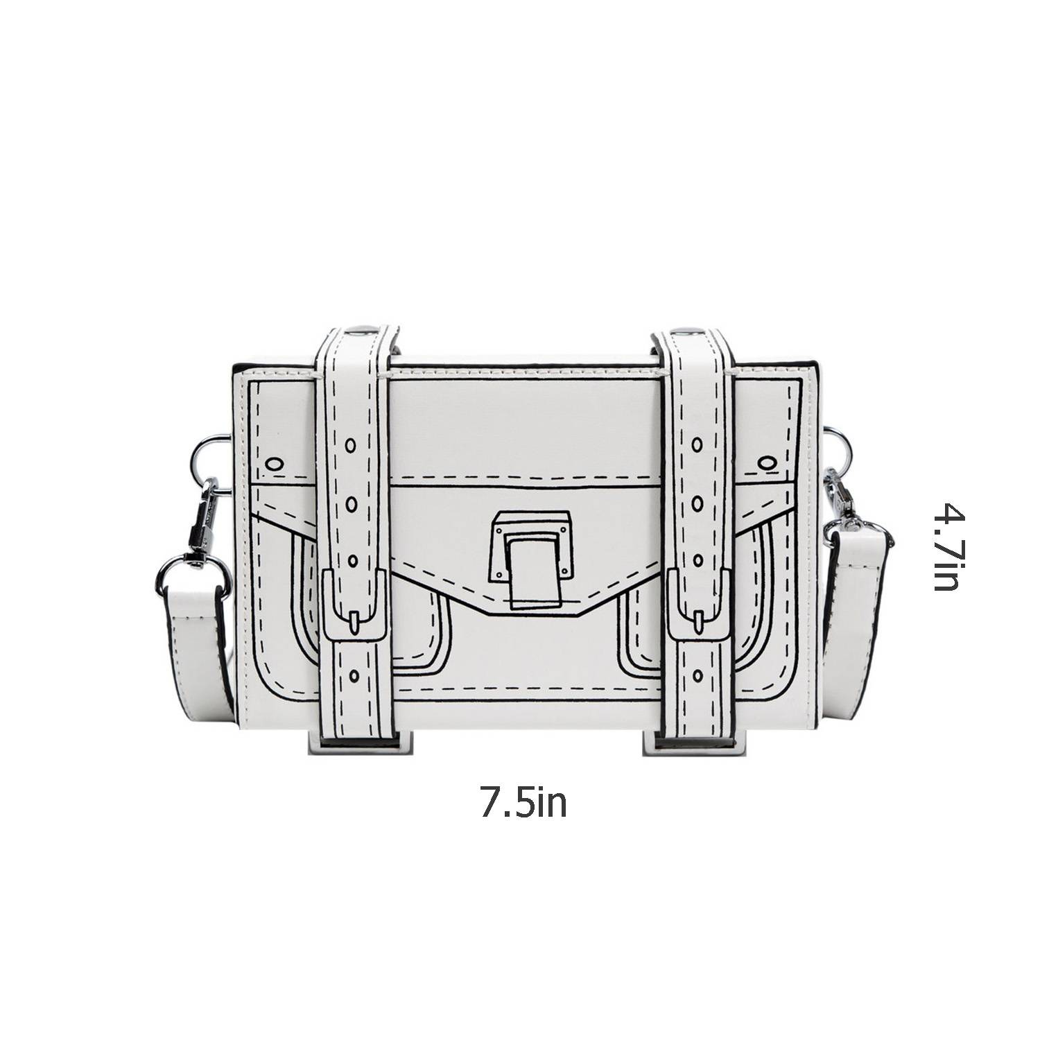 PU Leather Comic Style Crossbody Bag 9