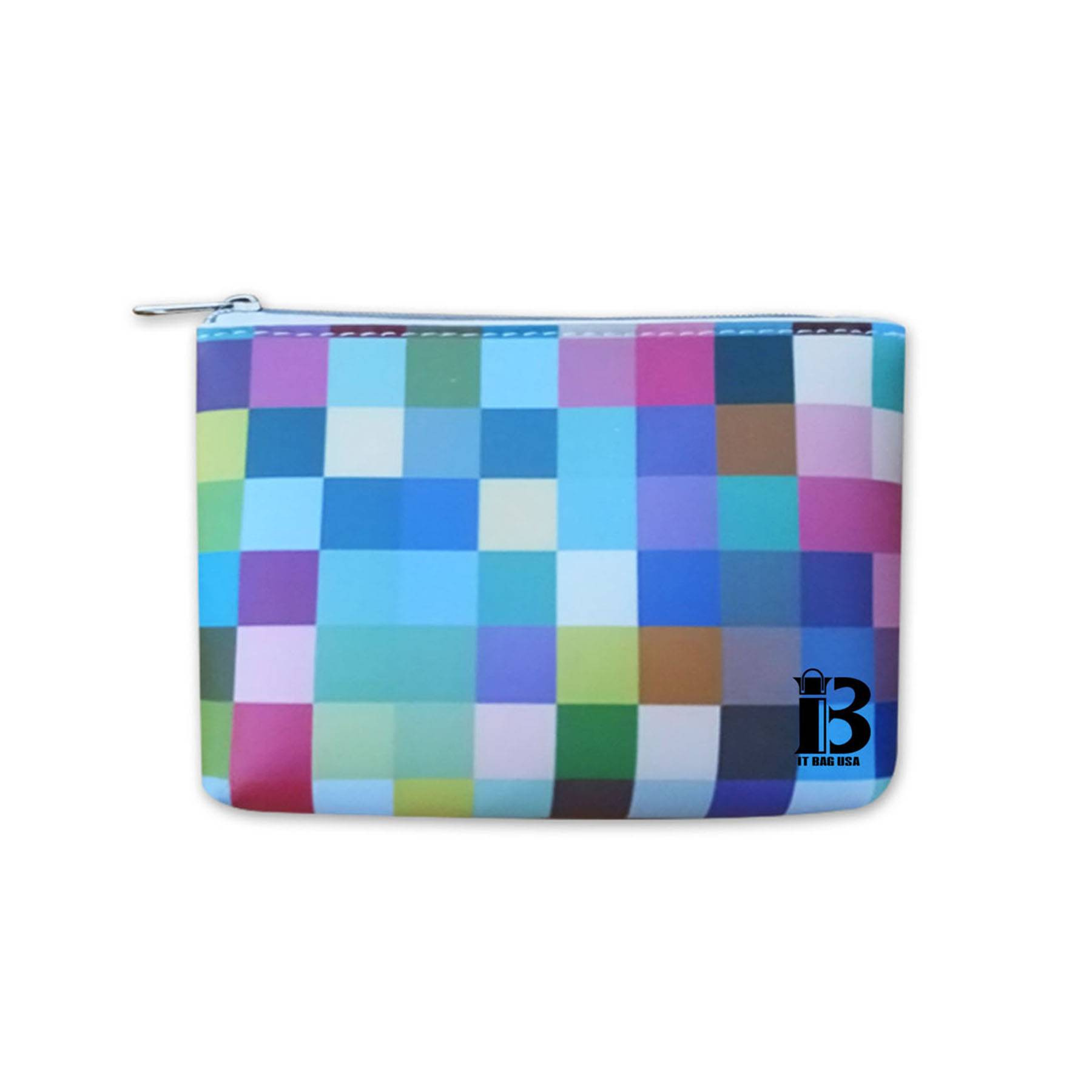 TPU Checkered Contrasting Color Makeup Bag 1