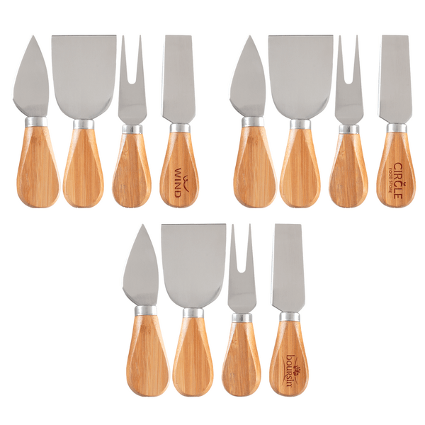 4- Piece Bamboo Cheese Tool Set 5