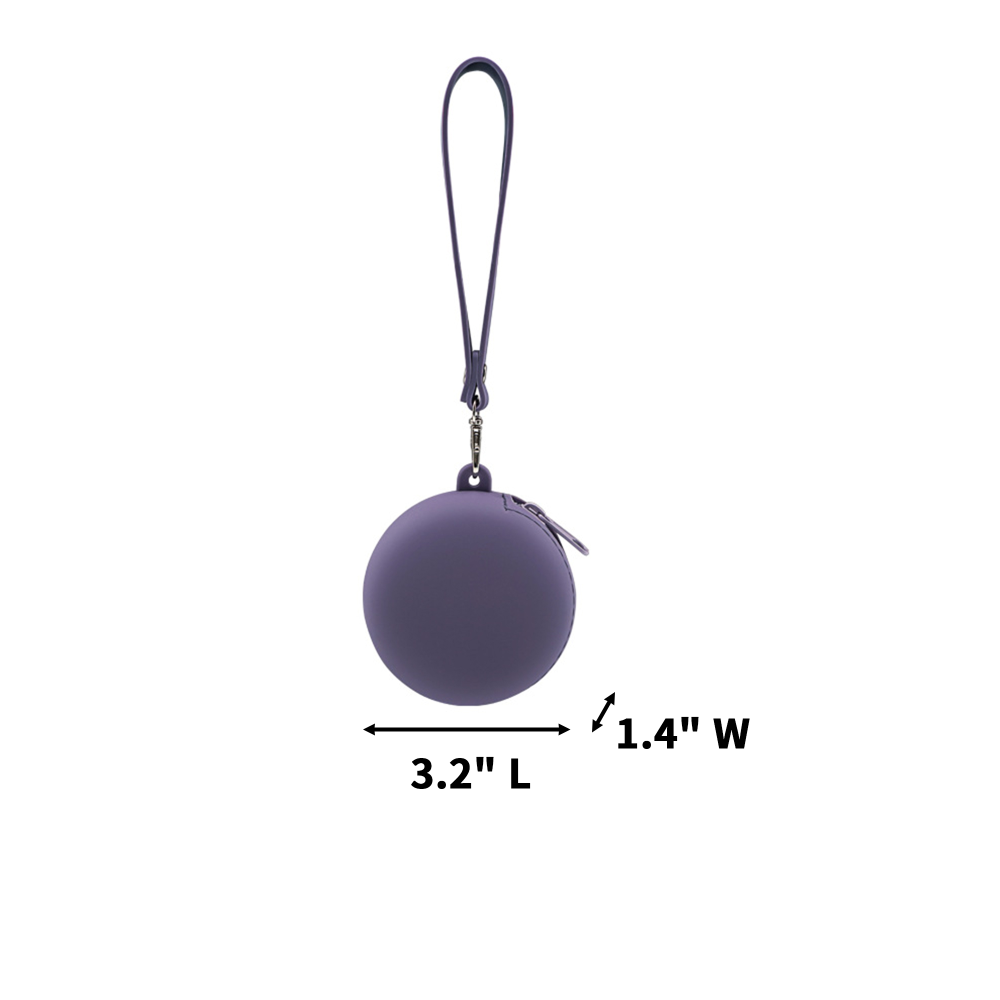 Round Silicone Coin Case 3.2 x 1.4" 3