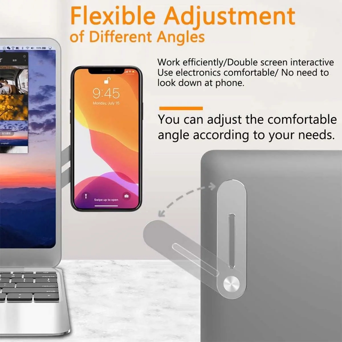 Multicolor Magnetic Laptop Expansion Bracket Phone Holder 5