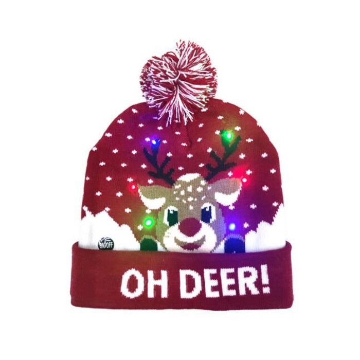 Knitted Beanie with LED lights 3