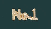 No.1 Metal Chenille Letter Insignia Pin 2