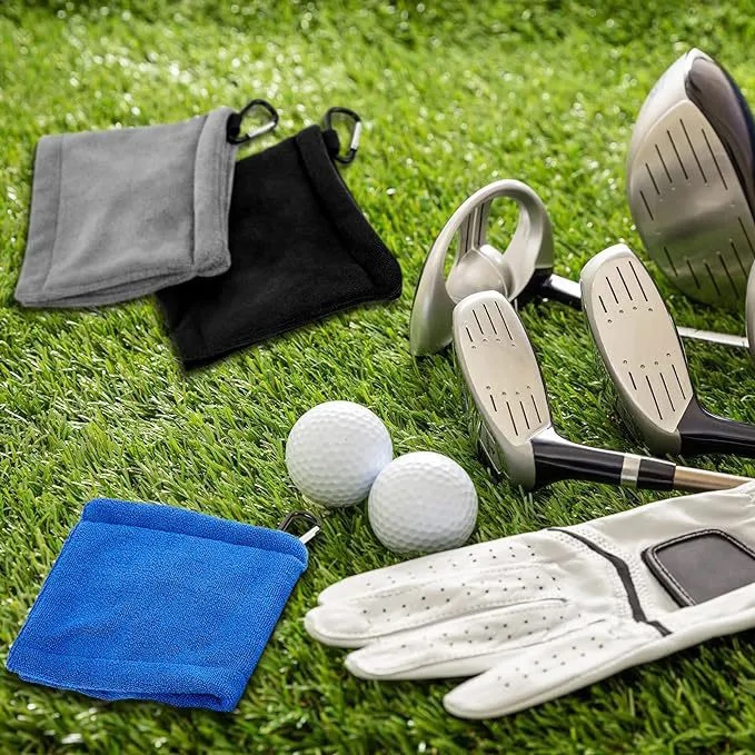 Microfiber Golf Ball Cleaning Towel With Carabiner 3