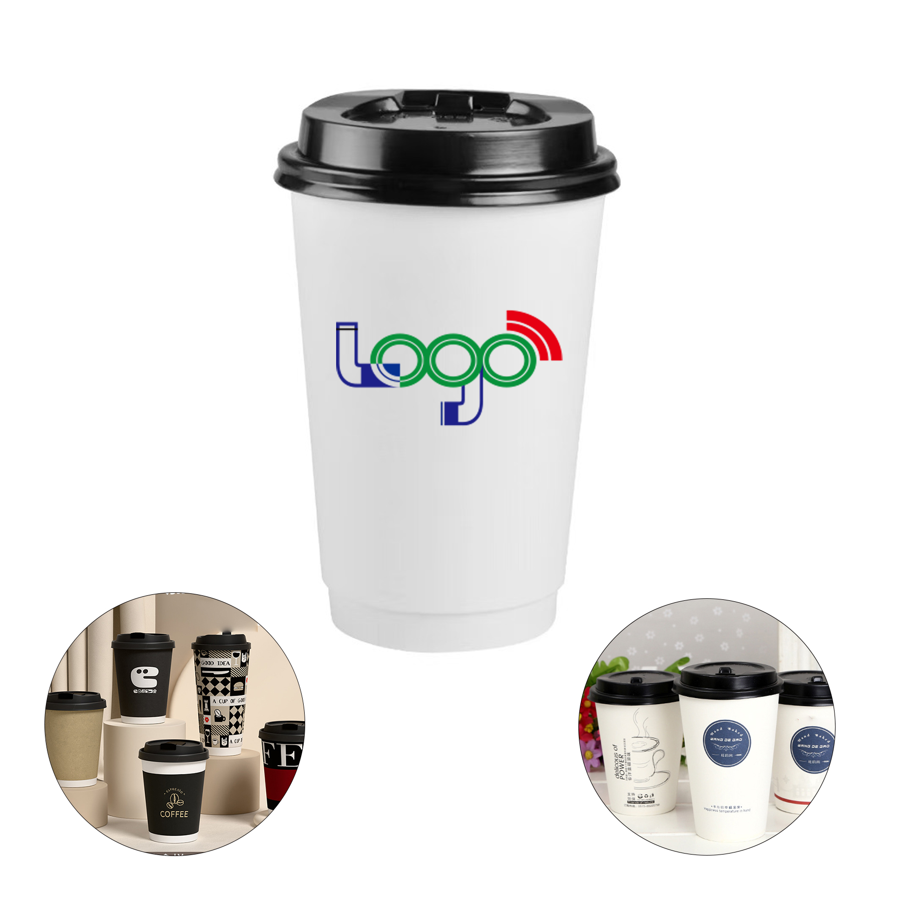 16oz Disposable Coffee Cups with Lids 3