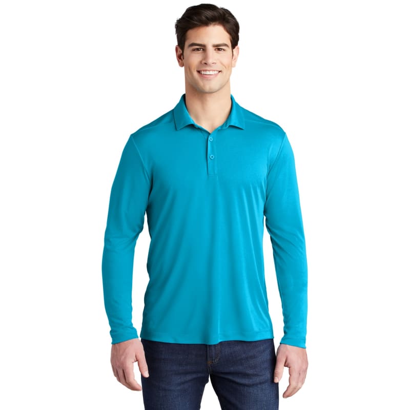 Sport-Tek Posi-UV Pro Long Sleeve Polo. 48