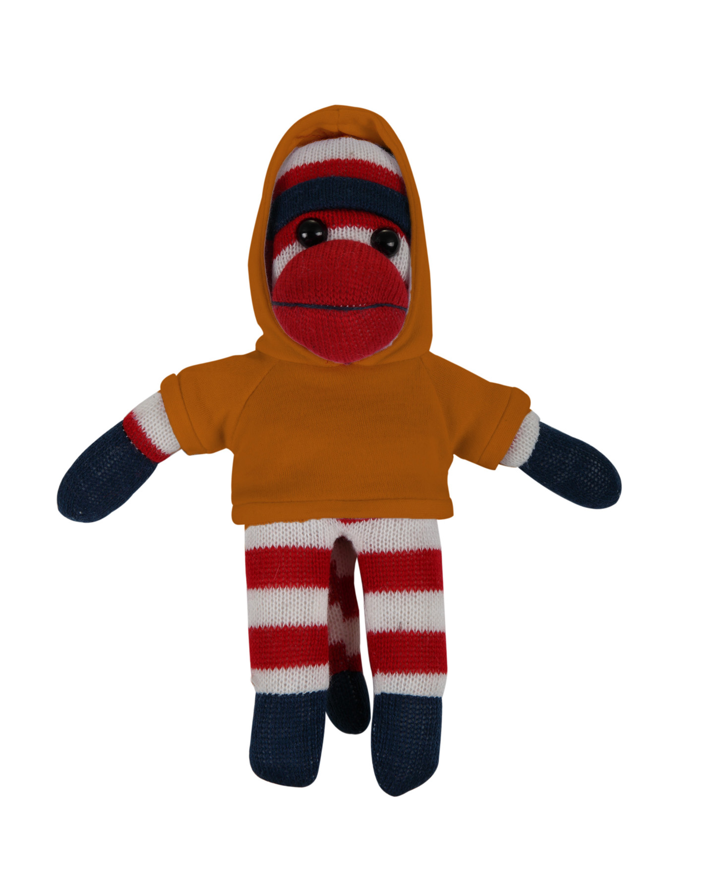 soft plush Patriotic Sock Monkey with hoodie 4