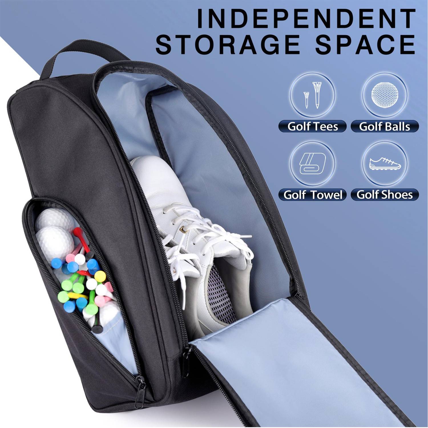 Portable Golf Shoe Bag – Water-Resistant & Dust-Proof Design 6