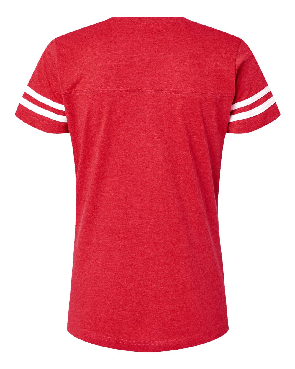 Women's Football V-Neck Fine Jersey Tee - 3537 78