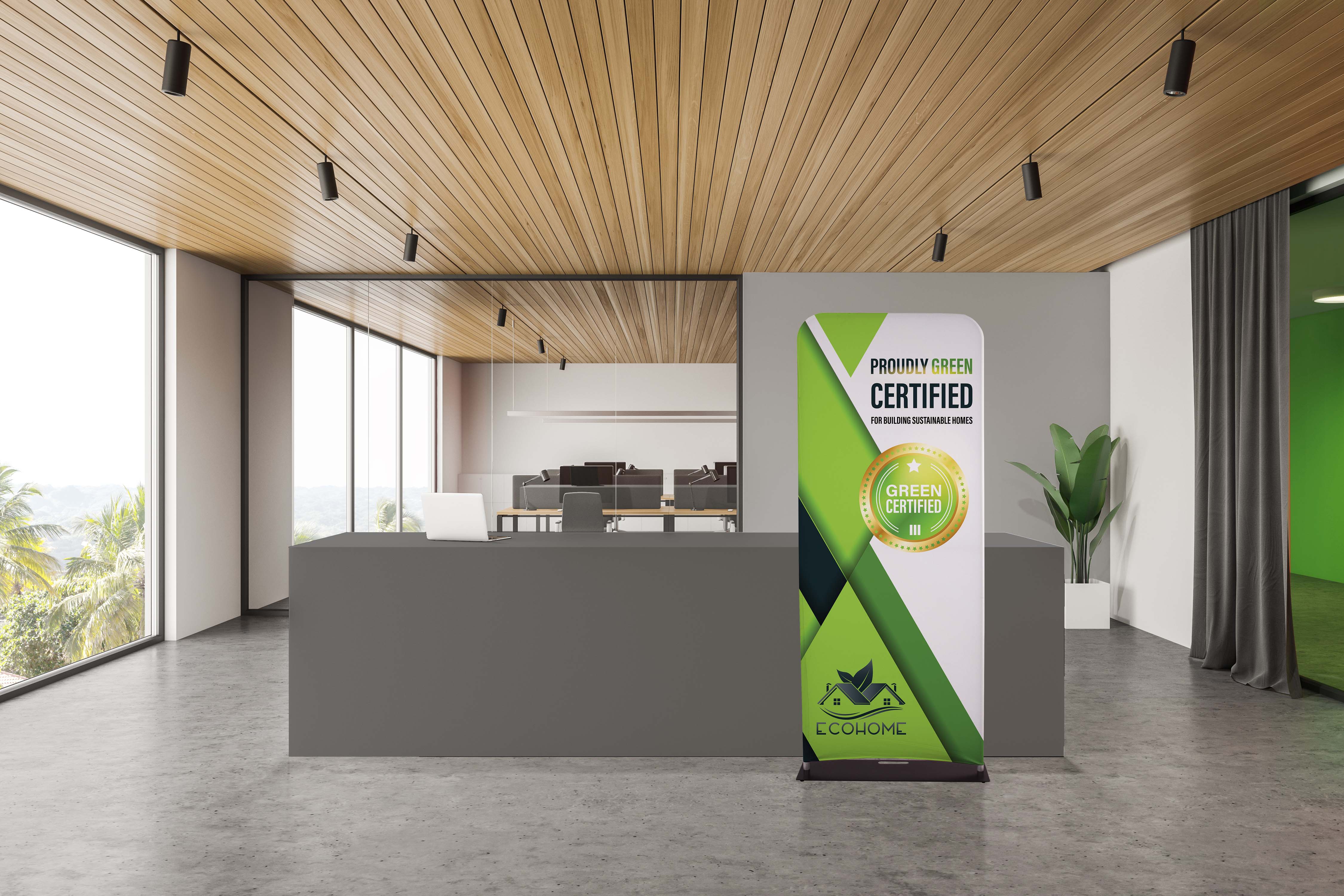 3' EuroFit Banner Display Kit (Biodegradable Fabric) 3