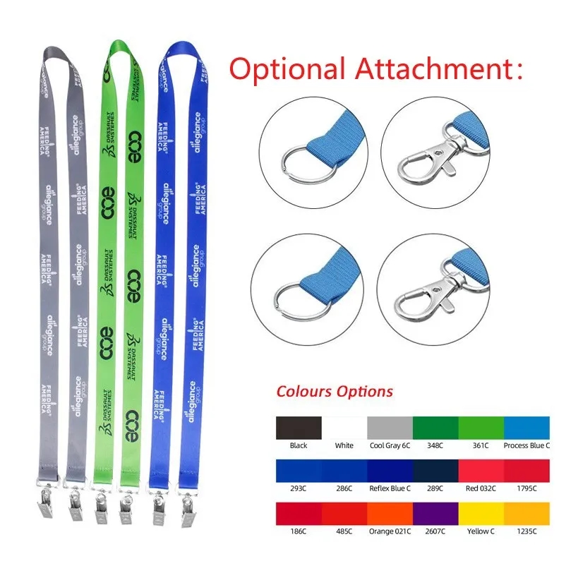 3/4" Custom Open Ended Polyester Lanyard w/ Badge Holder 12