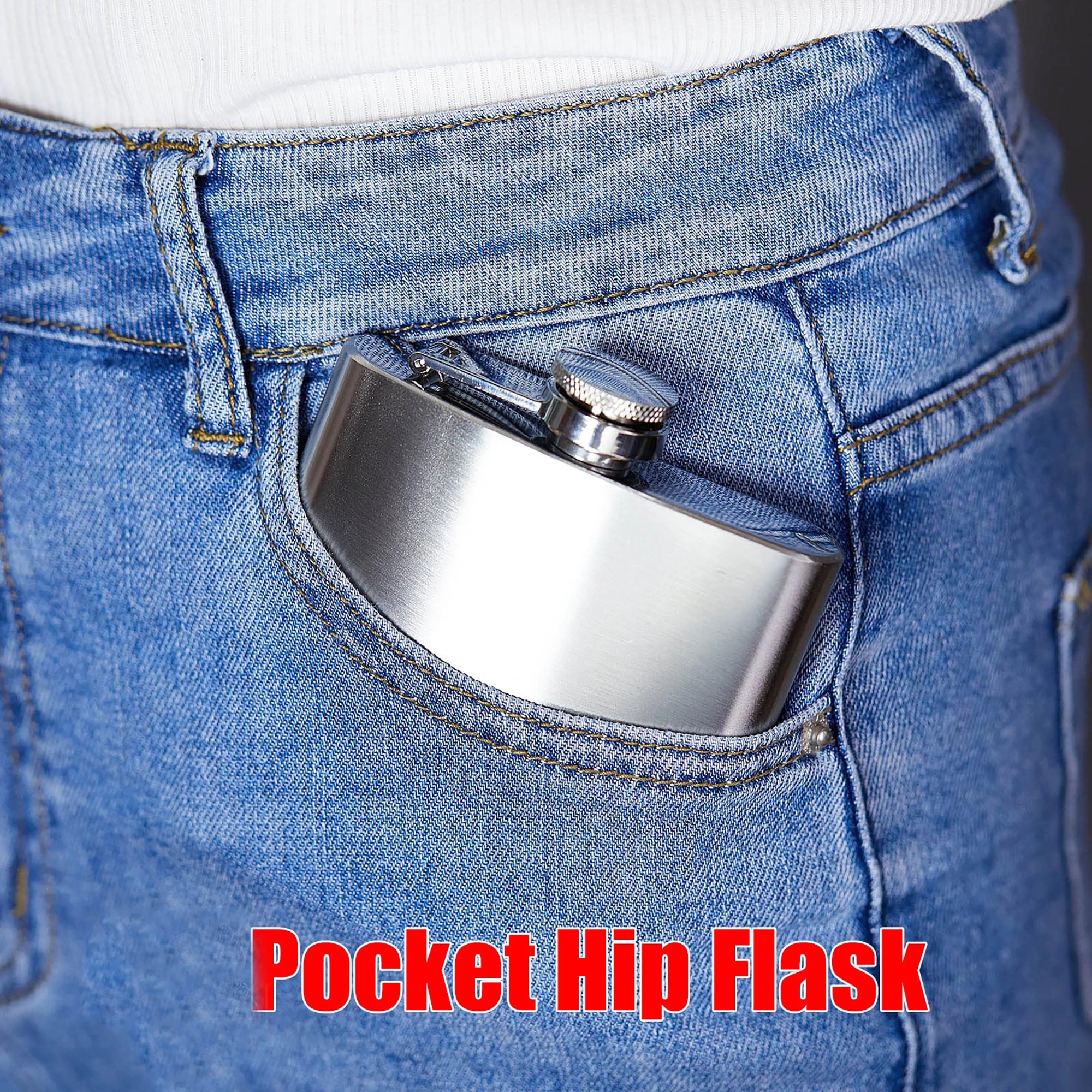 2 oz Stainless Steel Flask 2