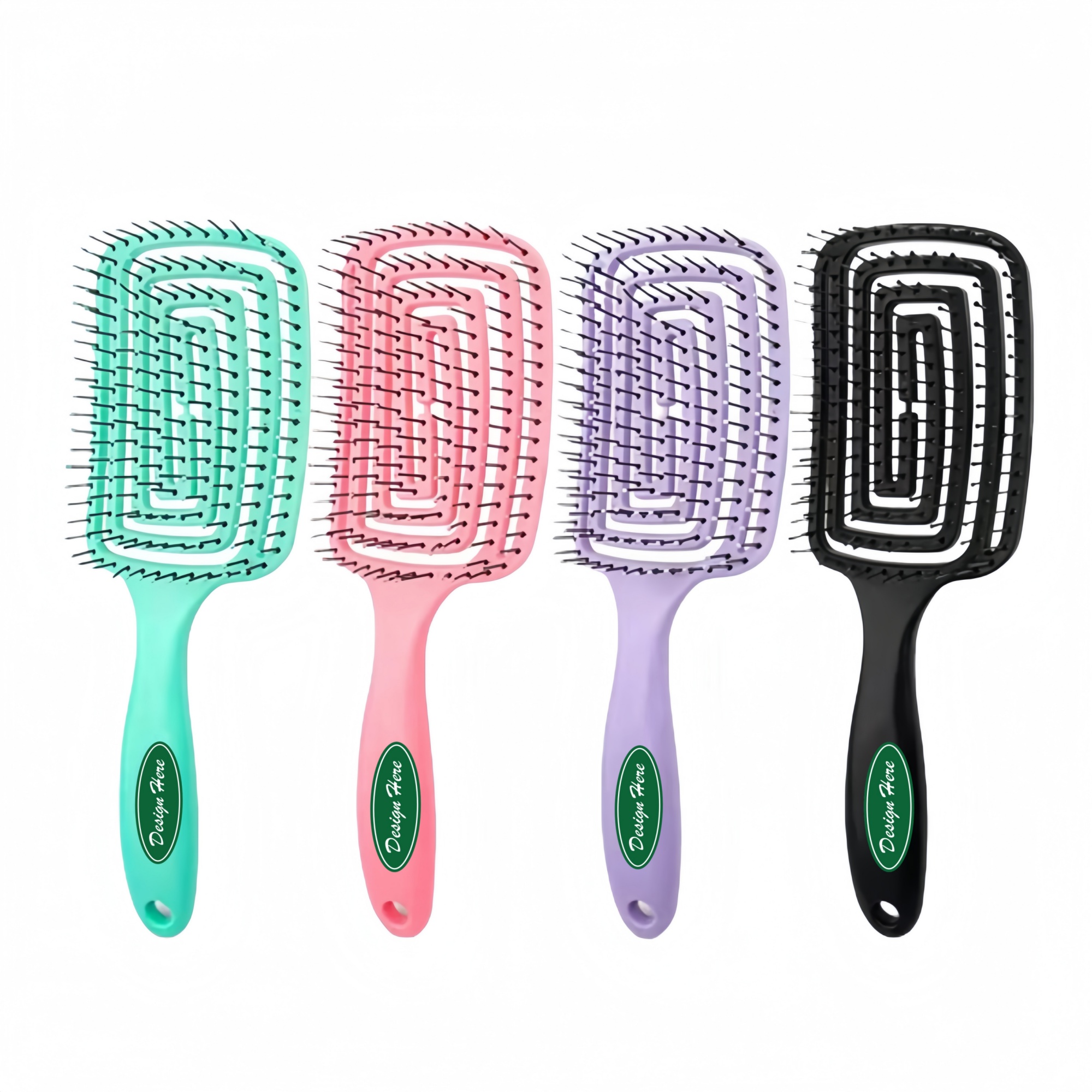 MOQ 50PCS Wet and Dry Hair Comb Tool Salon Hairdressing 2