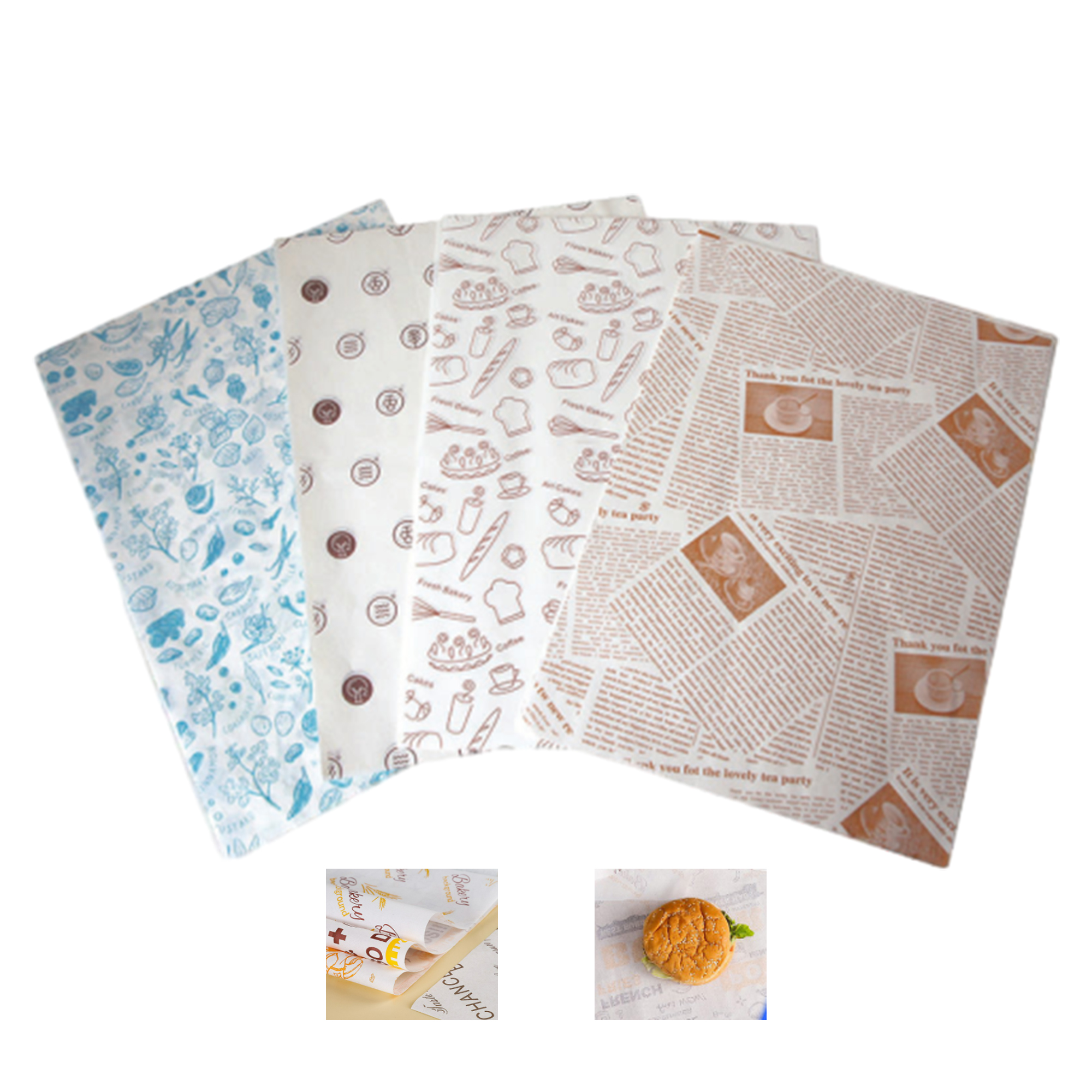 Grease-Proof Food Wrap Liner 1