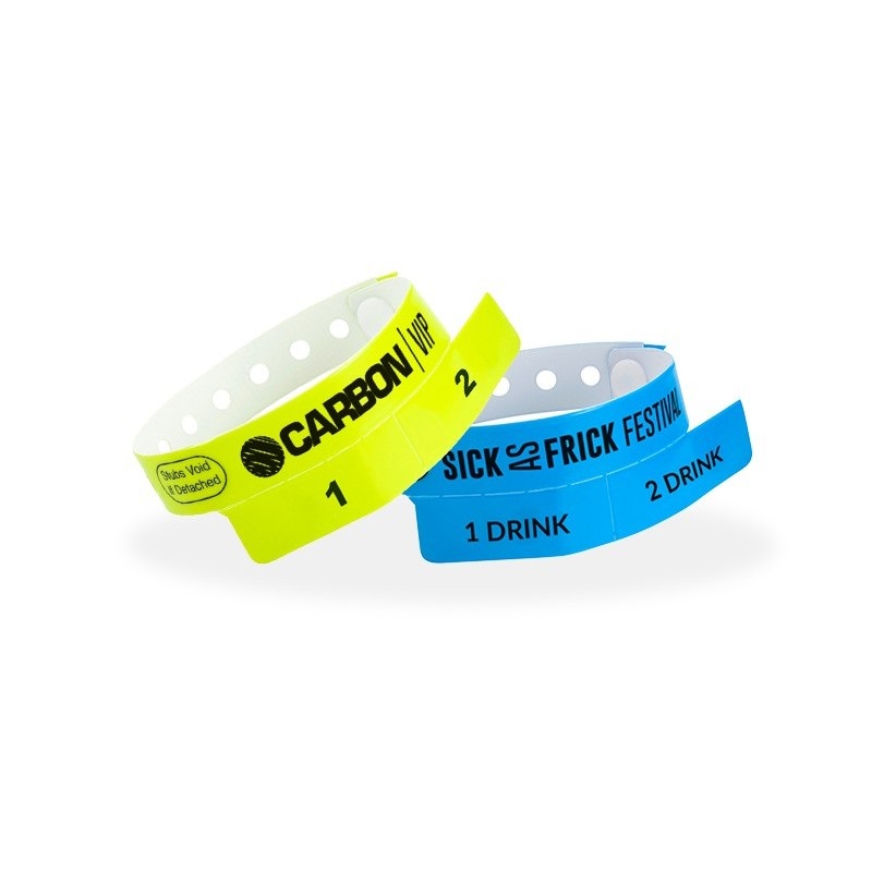 Custom Vinyl Cash Tag 2-Tab Wristband 2