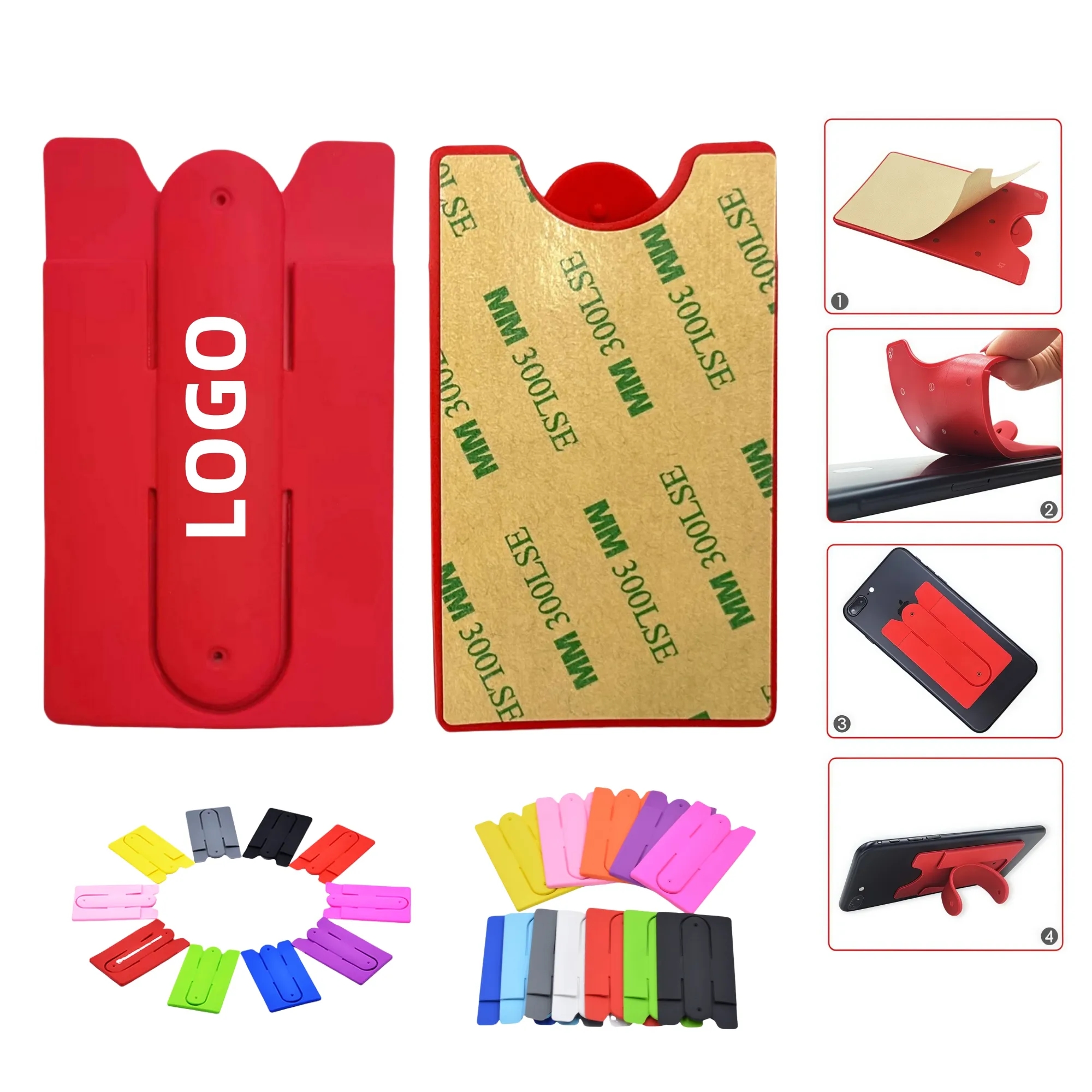 U-Shaped Silicone Card Holder Phone Stand 2