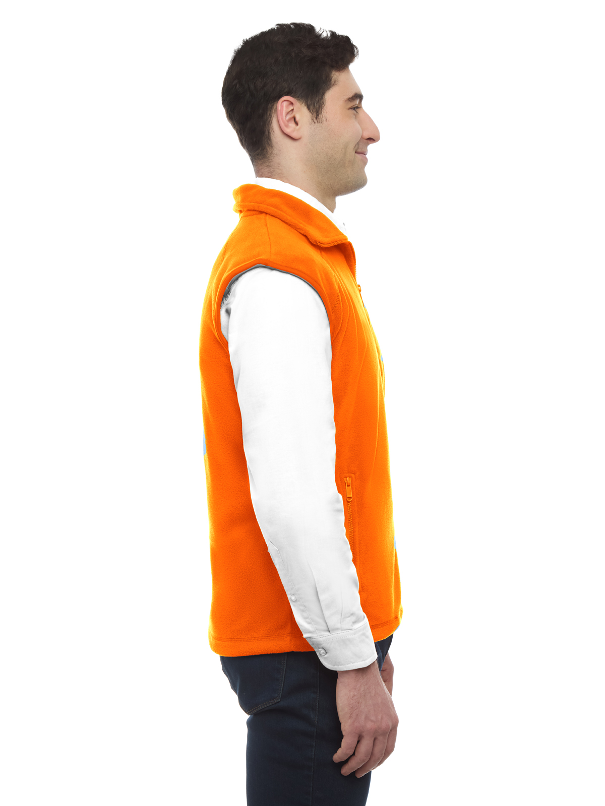 Blue Generation - Unisex 2-Pocket Micro Fleece Zip Front Vest 23