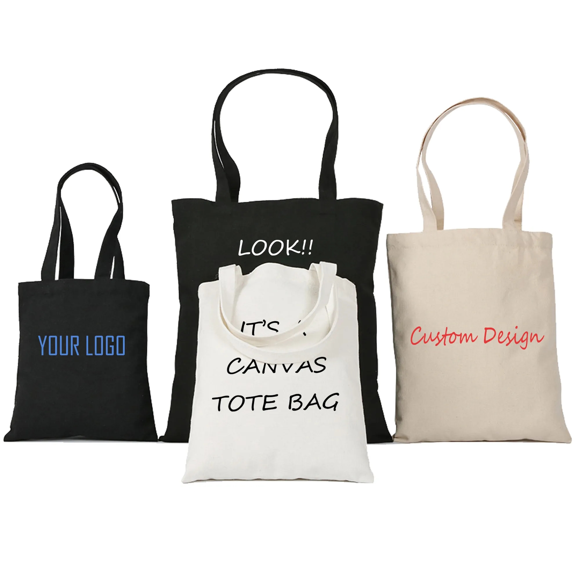 Eco-friendly Canvas Tote Bag, custom tote bag with logo imprint 1