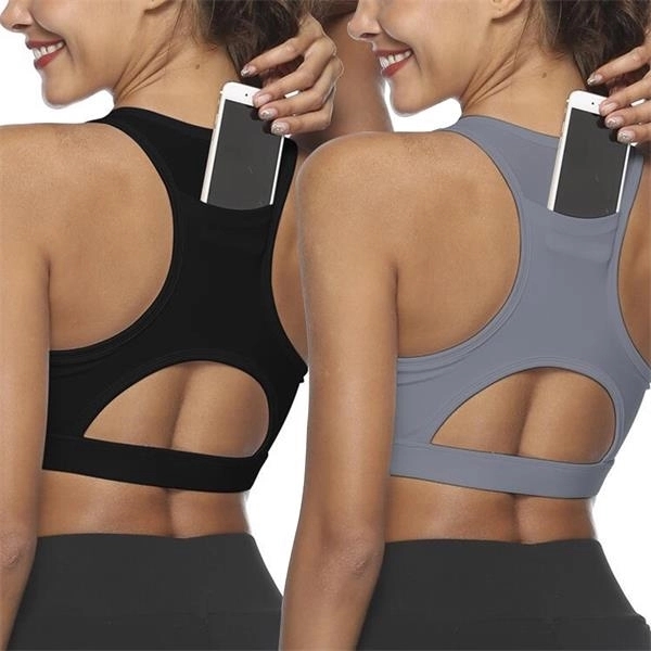Phone Pocket Yoga Sports Bra 2