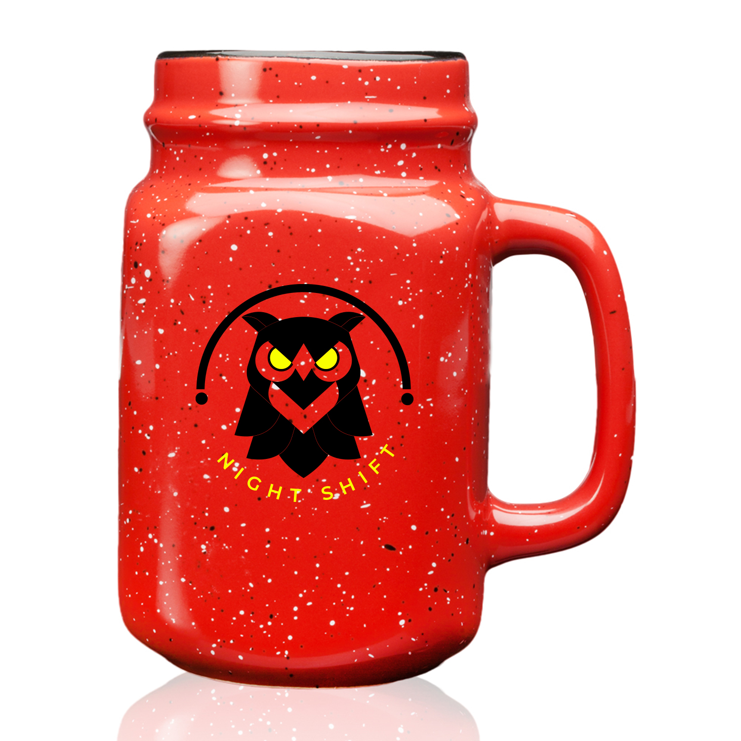 16 oz. Ceramic Mason Jar (2 Color Imprint) 3