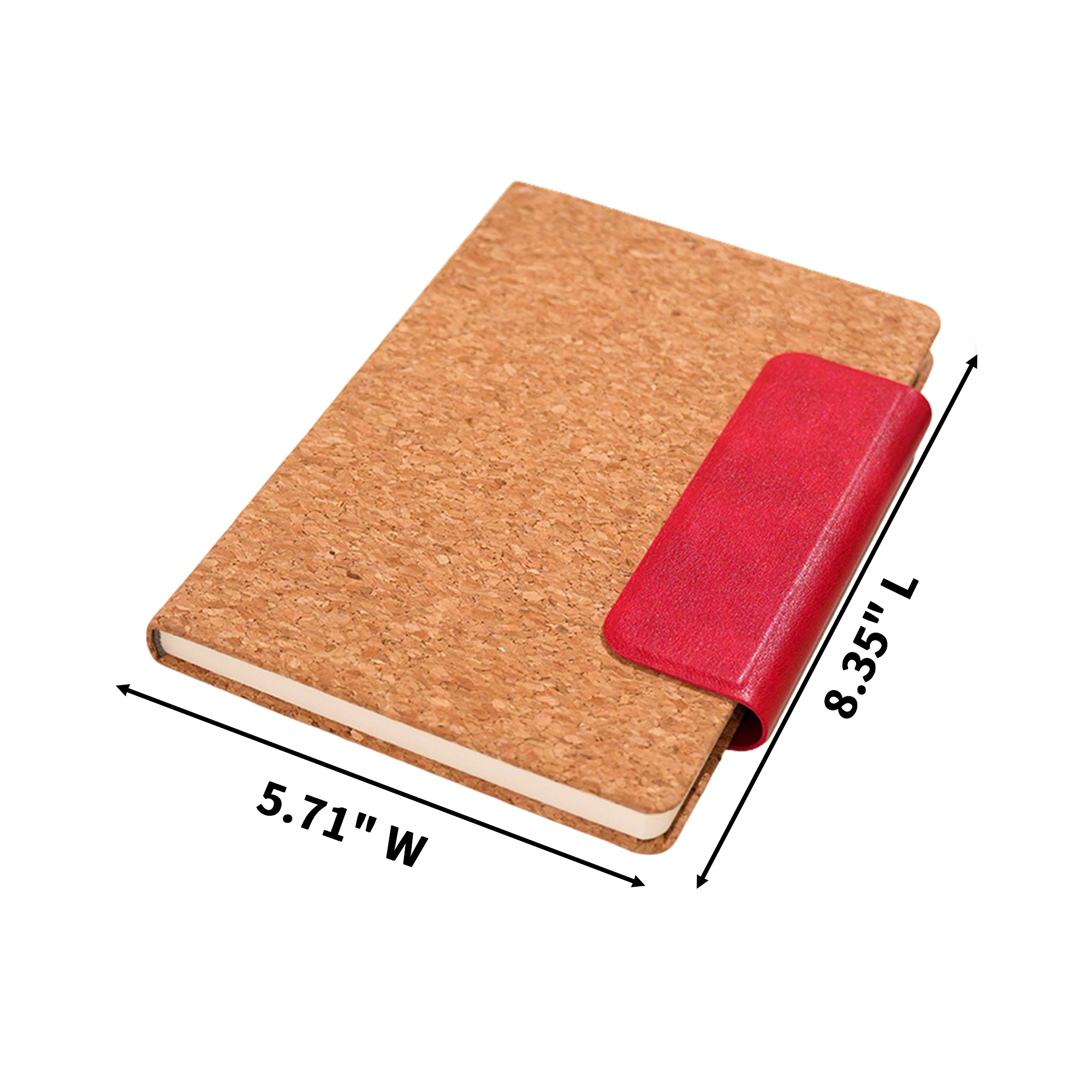 Wood Cover Journal With Magnetic Closure Pen Pocket 8.35 x 5.71" 2