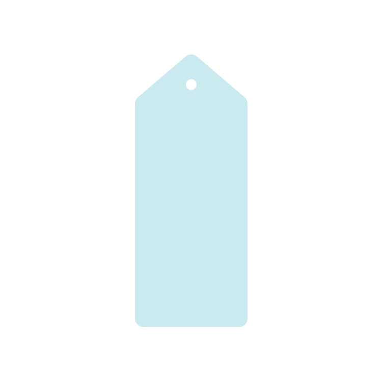 Promo Tag Card Stock 12 pt 01 - 15 sq in White (Stock Shape #) Digital Print 6