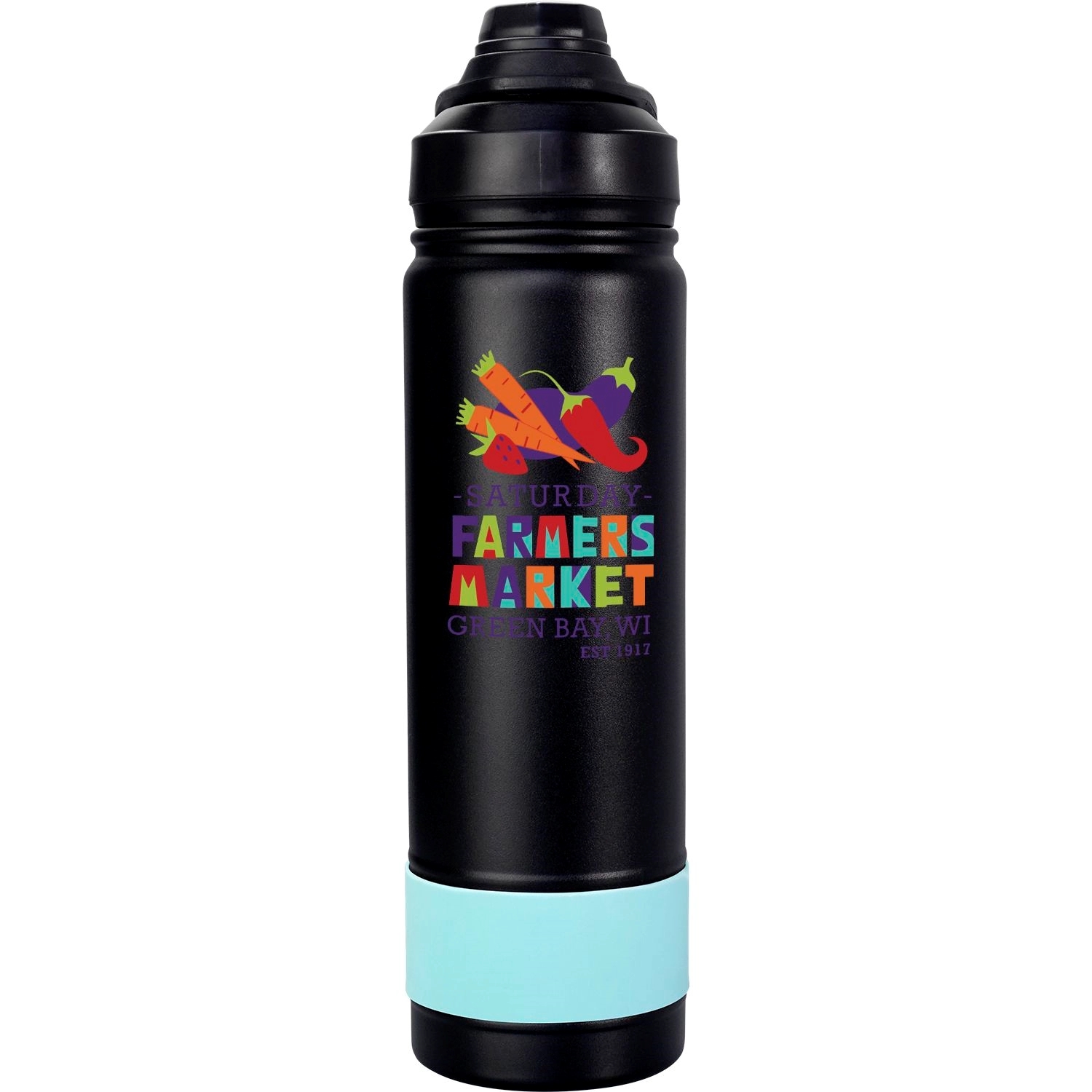 Sip Top 24 oz. Colorful Banded Bottle 8