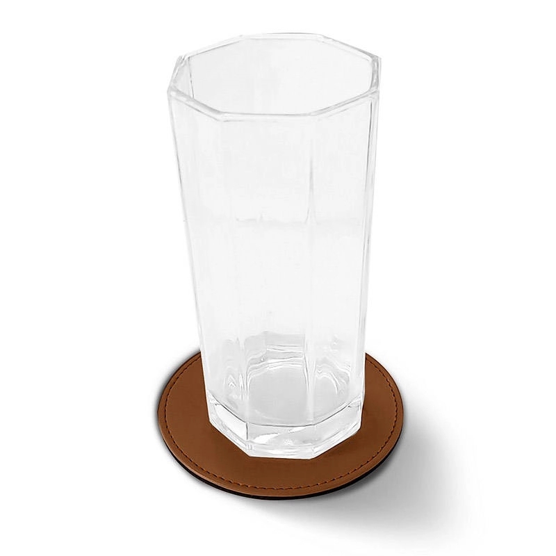 Leather Round Coaster 5