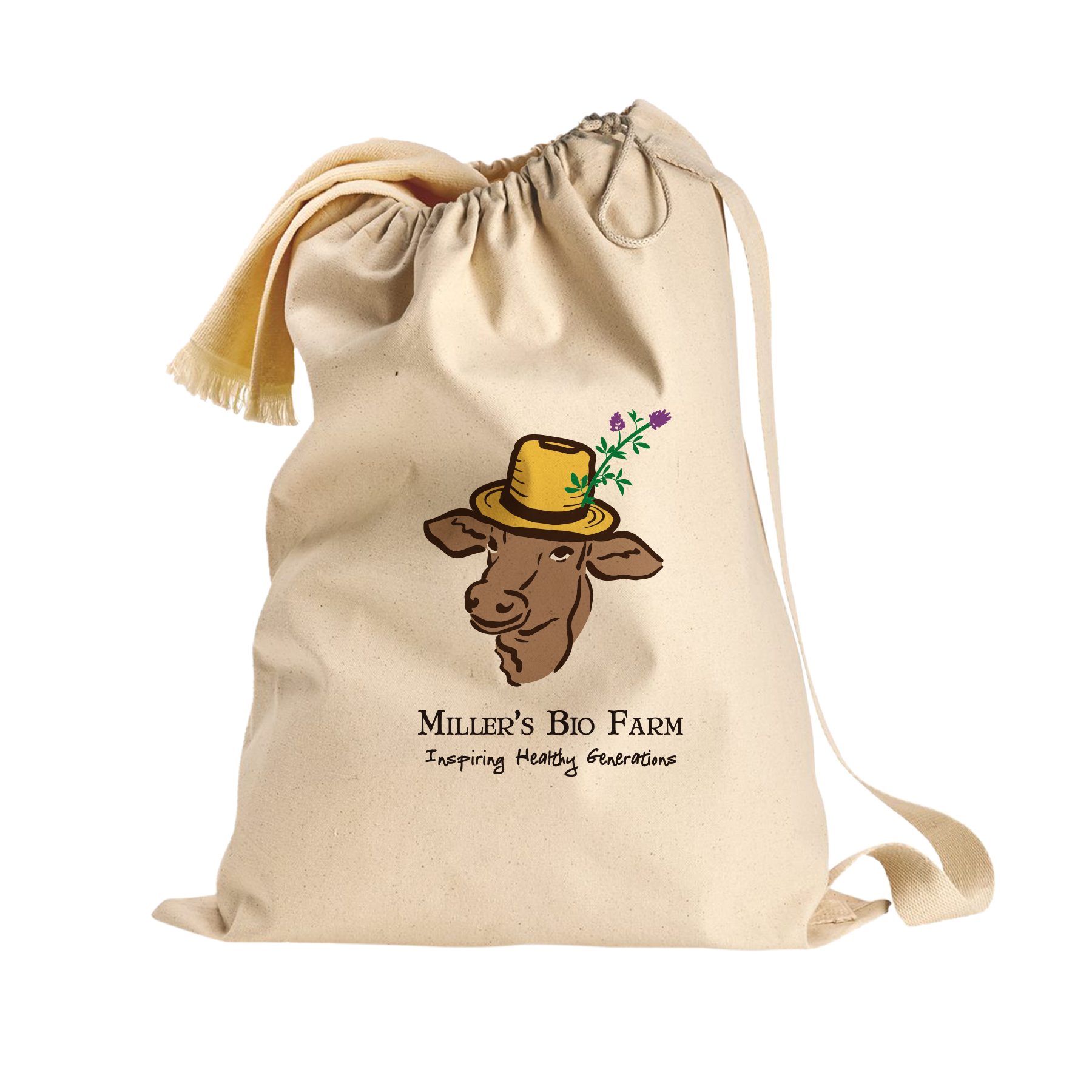NATURAL HEAVY CANVAS DRAWSTRING LAUNDRY BAG - 22" x 33"_R128NBLY 4