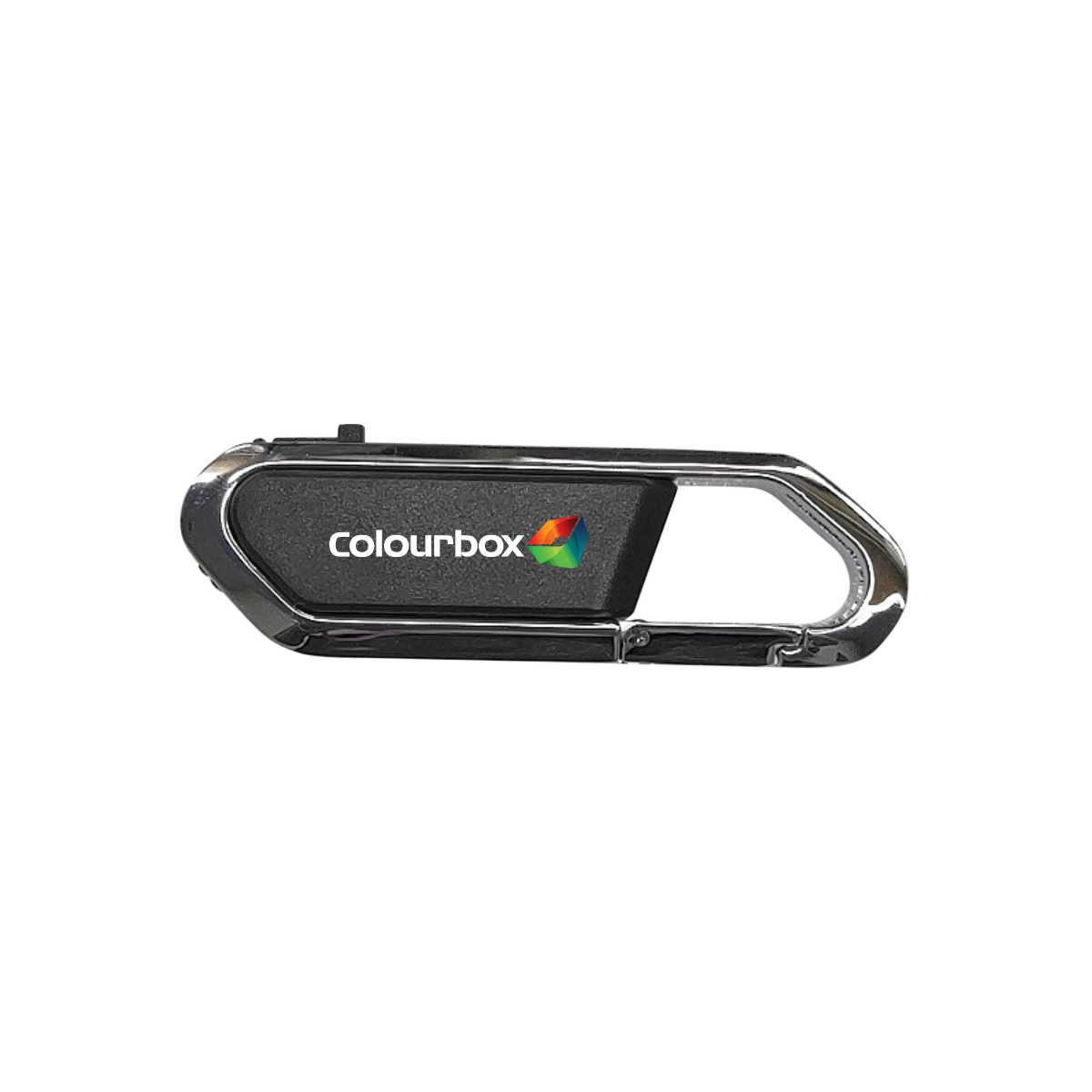 Carabiner USB Drive With Metal Rim And Capless Push/Retract USB 12