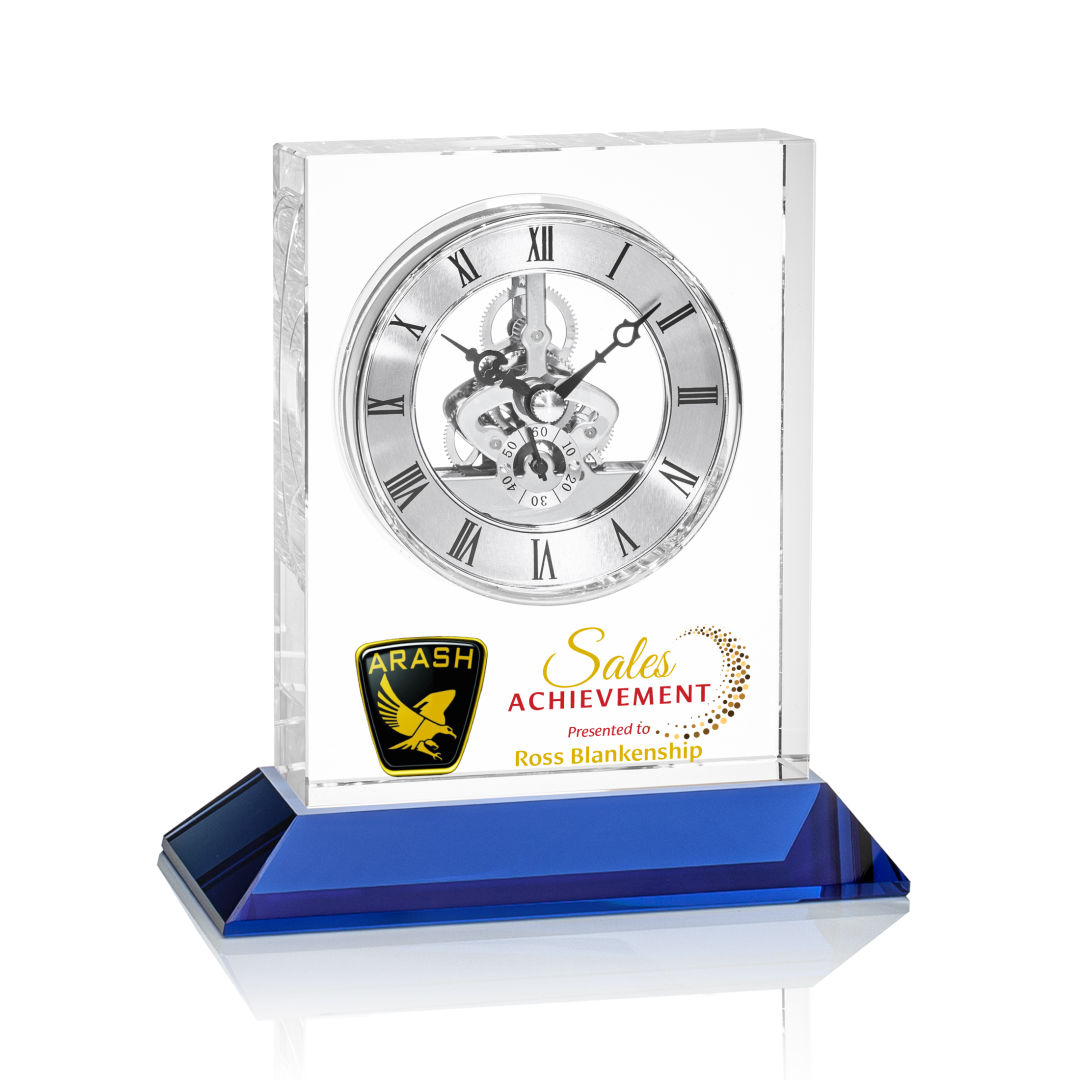 Ashland VividPrint™ Clock on Base - Silver Dial 9