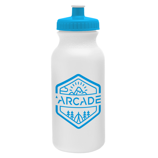 Circuit 20oz Bike Bottle - White w/Push-Pull Lid 49