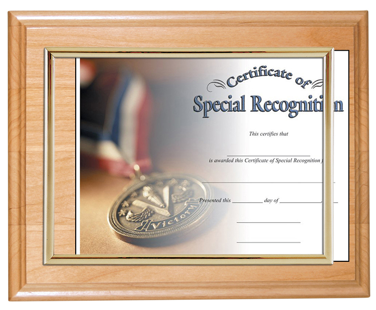 Slide In Certificate Plaque-Alder