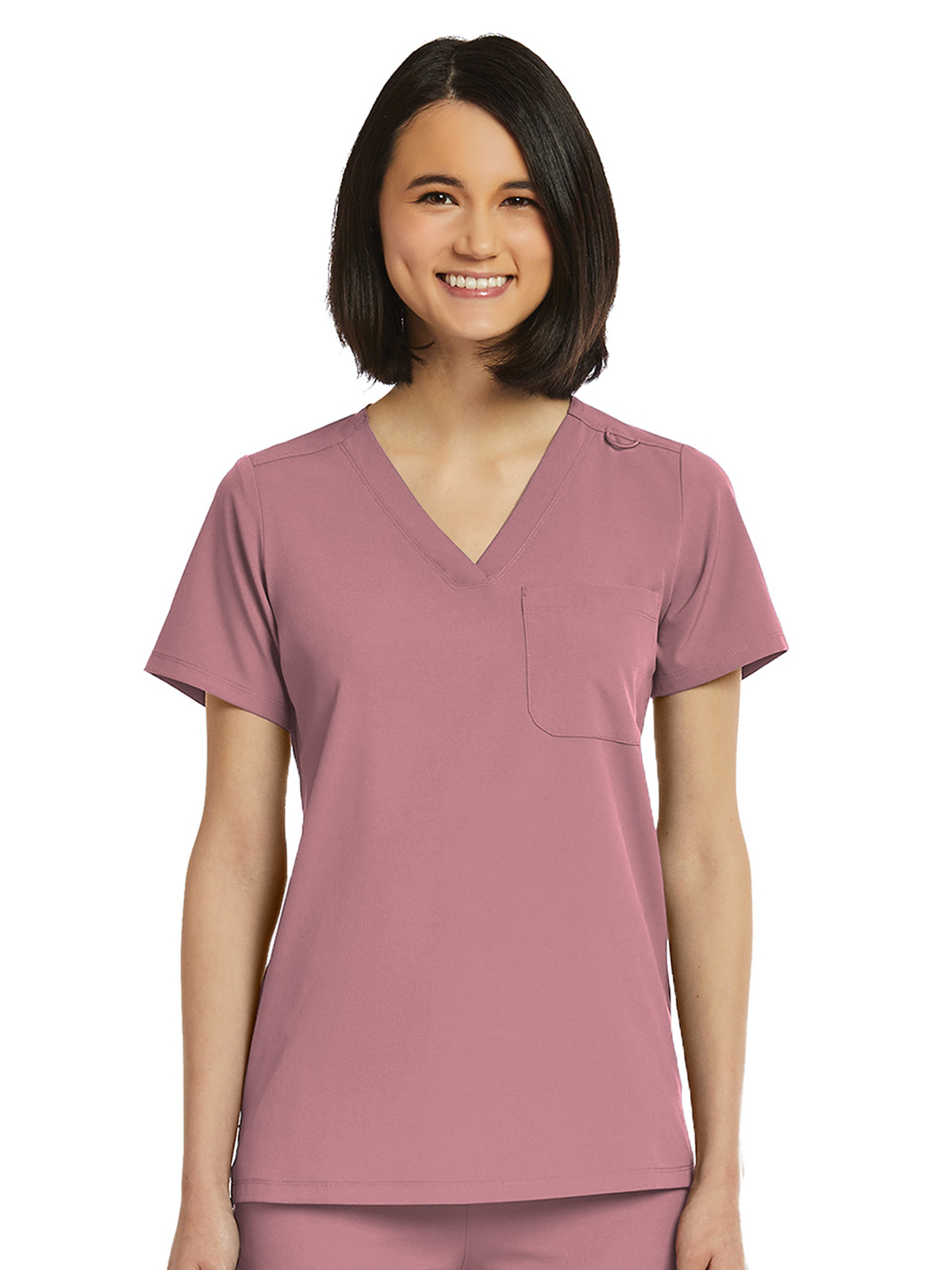ScrubJoy Originals - Women's Fitted One-Pocket V-Neck Top 14
